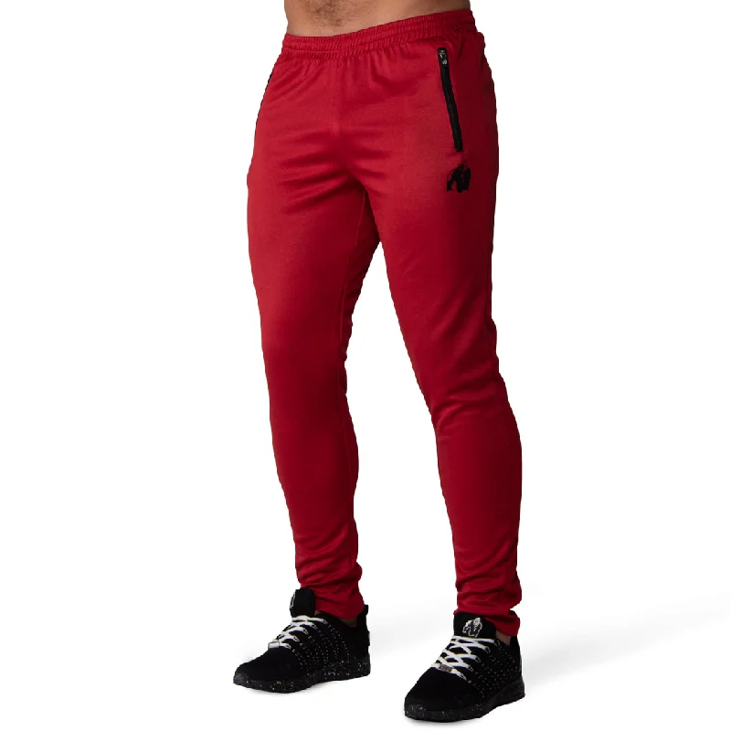 Men's Patterned Pants with StripesBallinger Track Pants - Red/Black