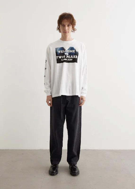 Men's Shirts with Patchwork SleevesTwin Peaks Long Sleeve T-Shirt