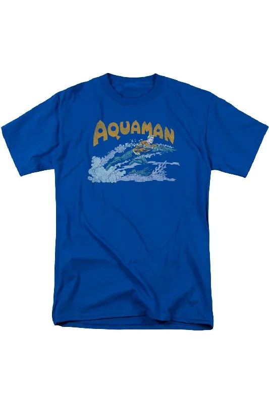 Men's Shirts with Button-Down PocketsDC Comics Aquaman Swim Short Sleeve Adult Tee / T-Shirt Men's Shirts with Button-Down PocketsDC Comics Aquaman Swim Short Sleeve Adult Tee / T-Shirt