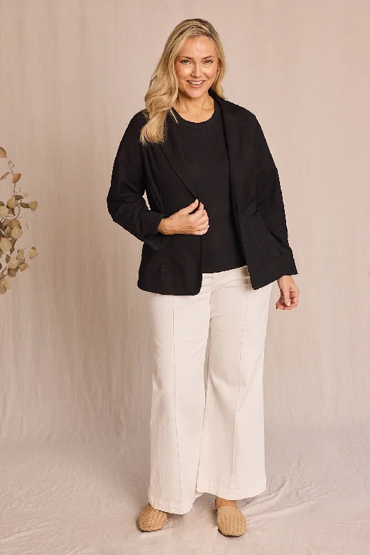 Adrift Denim Blazer in Black