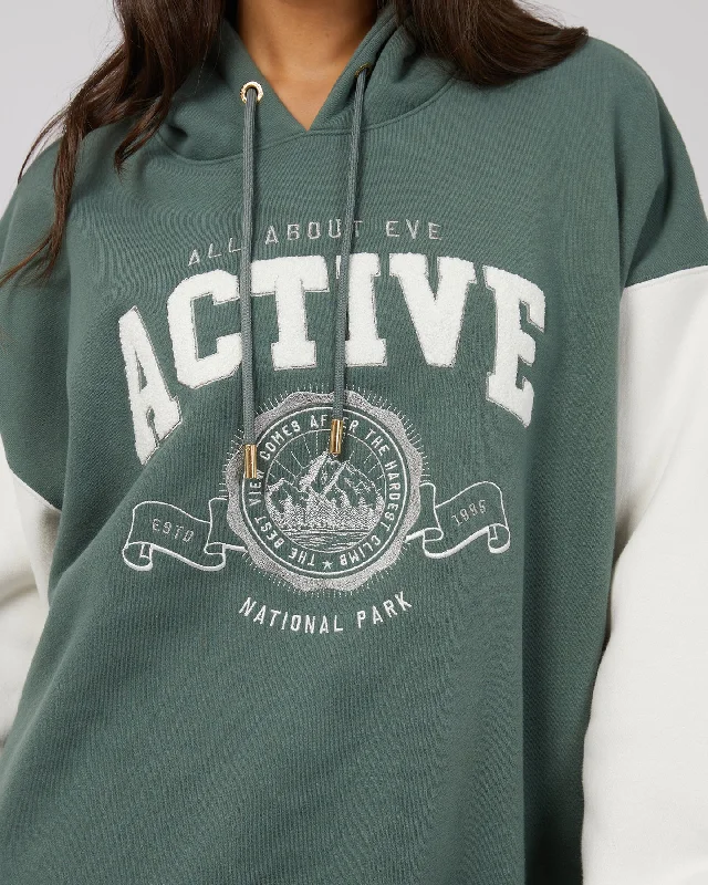 All About Eve National Contrast Hoody Green