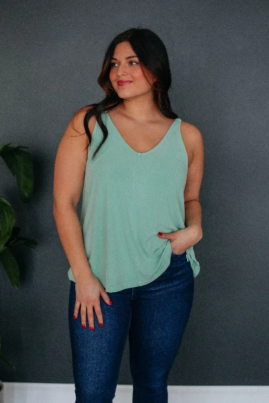 Baxter Ribbed Tank - Mint