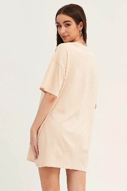 Beige Smock Top