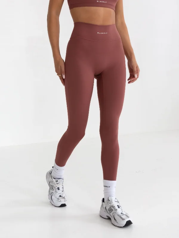 Studio Active Leggings - Burnt Mauve