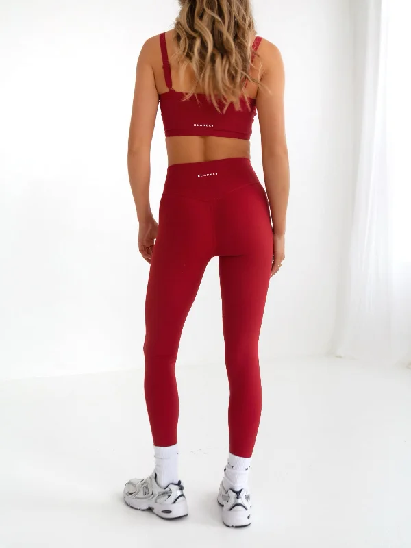 Studio Active Leggings - Cherry Red