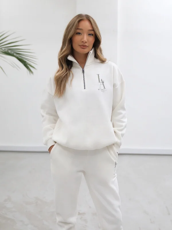 Studio 1/4 Zip Jumper - Ivory