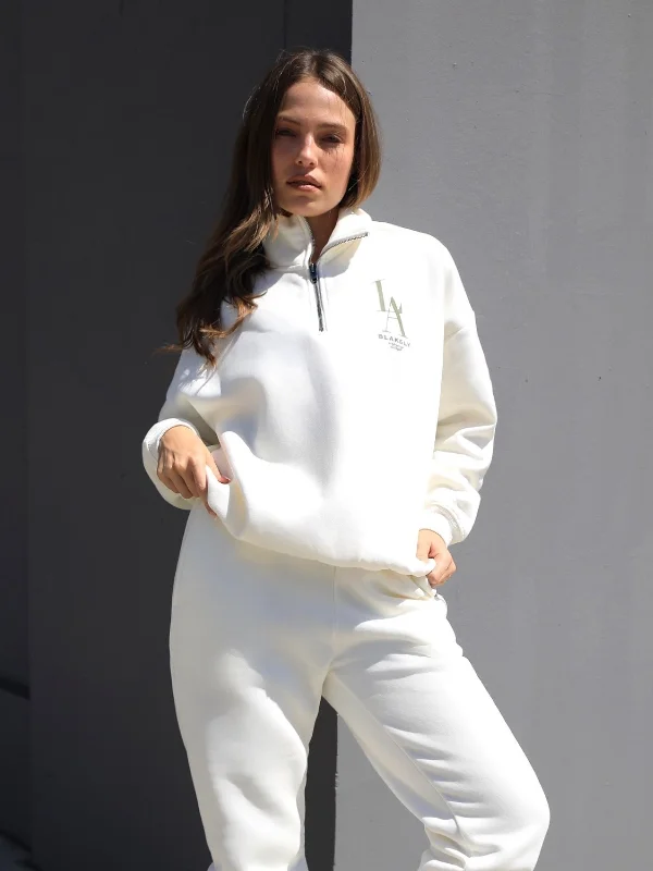 Studio 1/4 Zip Jumper - Ivory