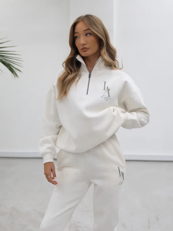 Studio 1/4 Zip Jumper - Ivory