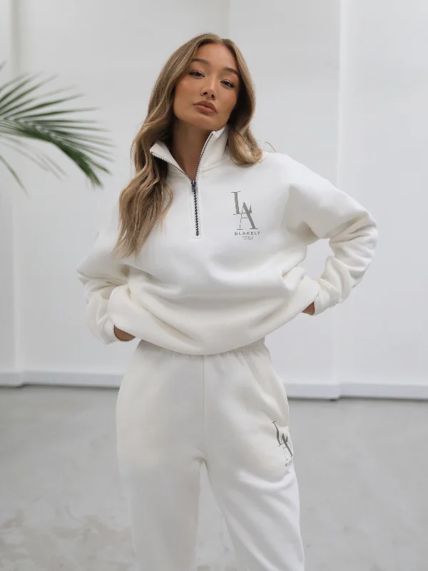 Studio 1/4 Zip Jumper - Ivory