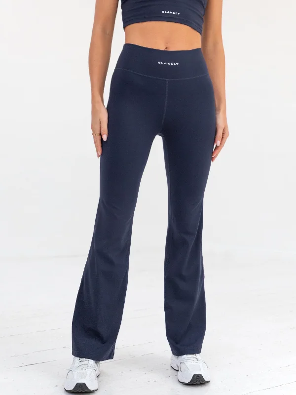 Soft Sculpt Wide Leg Leggings - Navy