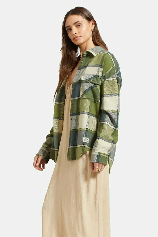 Bowery Women's Classic L/S Flannel - Blue Mirage/Dill Plaid