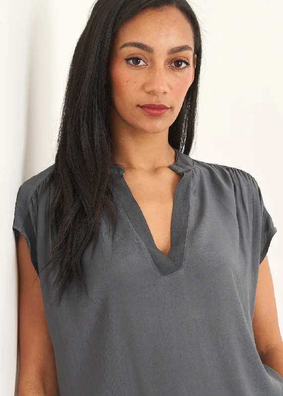 CHARLOTTE LOOSE FIT TOP - SLATE