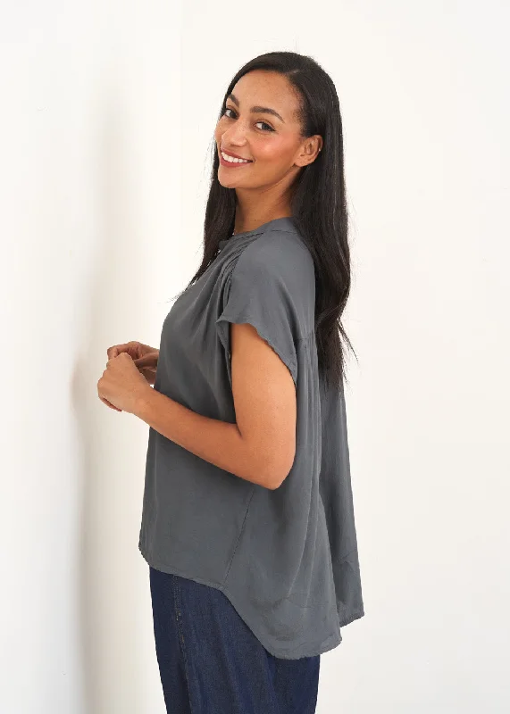 CHARLOTTE LOOSE FIT TOP - SLATE