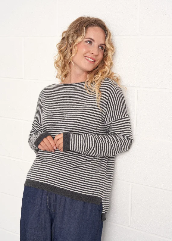 CLEO STRIPE CASHMERE-MIX SWEATER