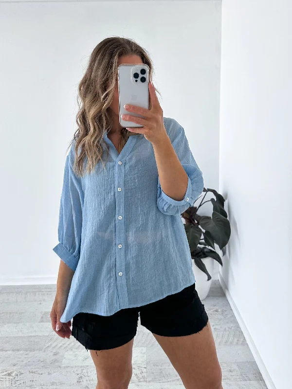 Mimi Blouse - Sky Blue