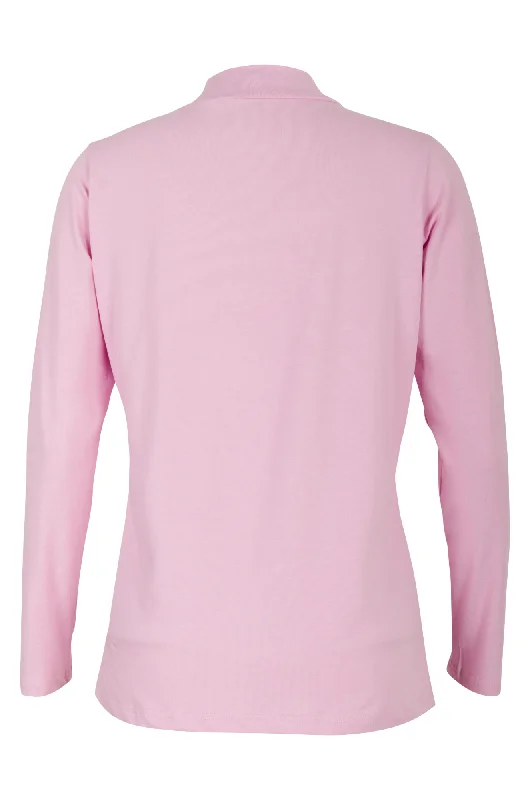 Cotton Elastane Turtle neck Top | PINK | 6553ZZ