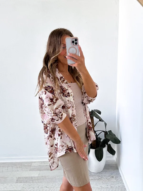 Delaney Blouse - Lilac Floral