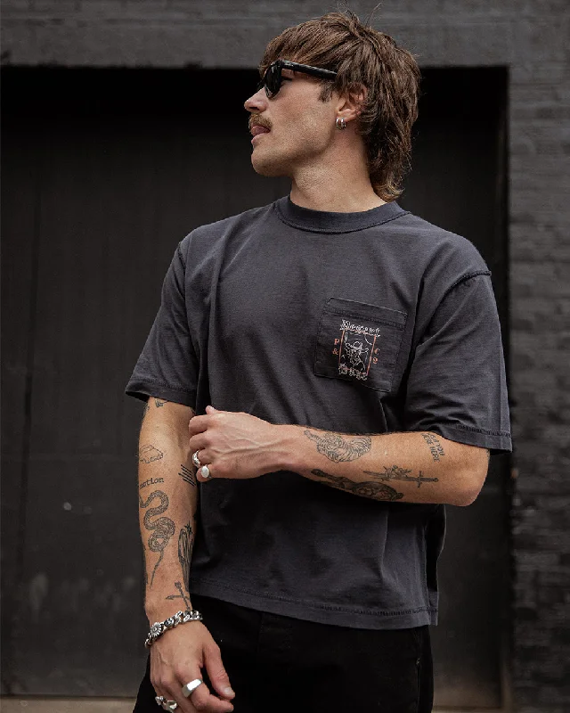 Desert Daze Boxy T-Shirt - Heavy Washed Black