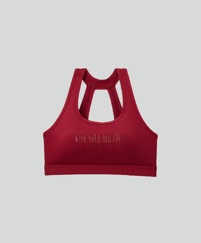 Energized Bohemian Explorer Elevate Sports Bra with Slogan 201-1127C