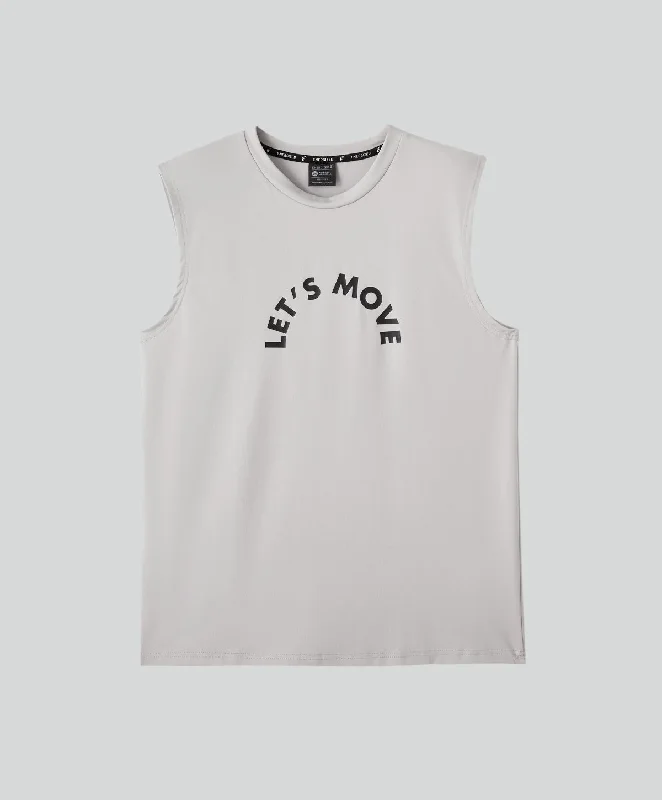 Energized Digital Daydream Sleeveless Muscle Tee with Slogan 803-22013