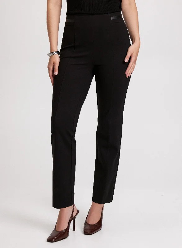 Essential Sofia Vegan Leather Detail Pants