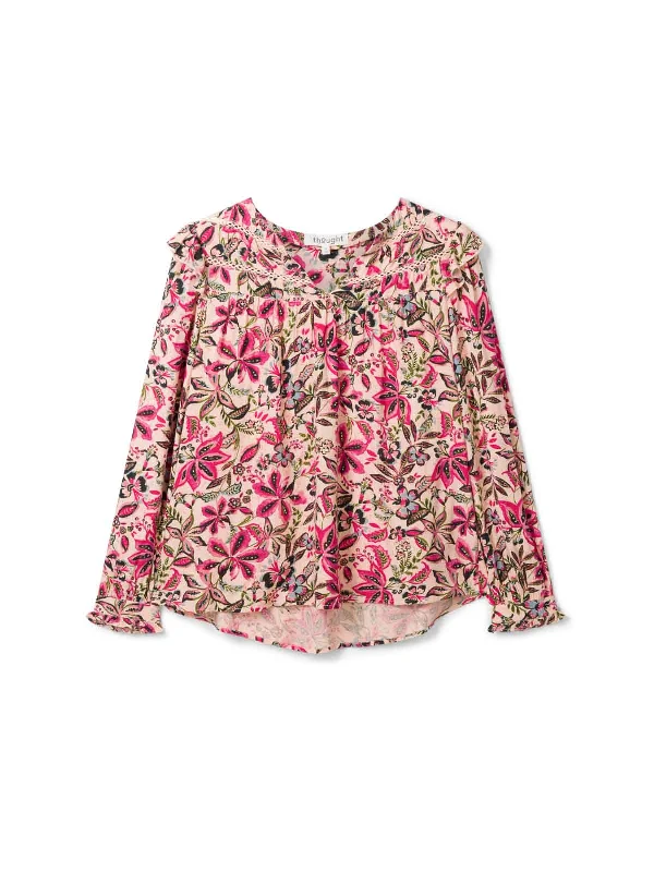 Faye Lenzing™ Ecovero™ Dobby Blouse  - Faded Rose Pink