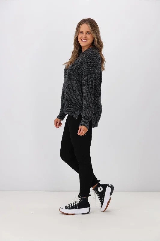 Foxwood Winnie Knit Crew Black