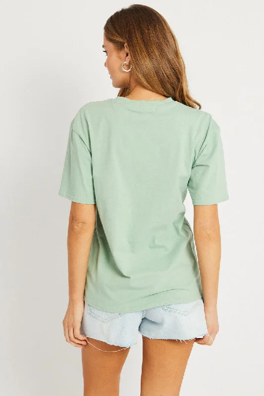 Green Graphic Tee Short Sleeve