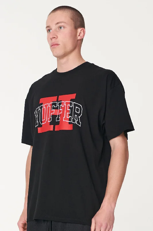 Huffer Mens 3 Baller Box Free Tee/3B H Black