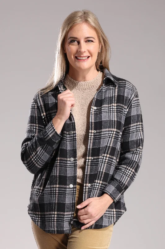 Brushed Checks Jacket | Black Silver Check | 6032ZZ