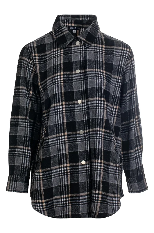 Brushed Checks Jacket | Black Silver Check | 6032ZZ