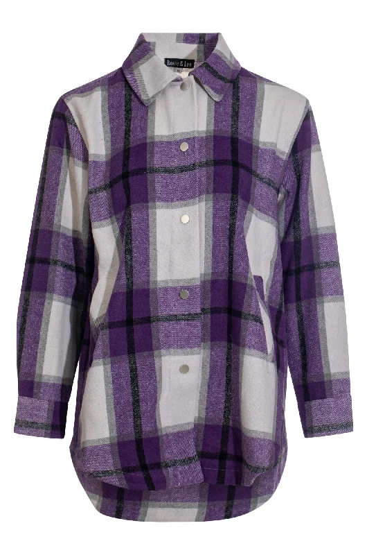 Brushed Checks Jacket | PURPLE CHECK | 6032ZZ