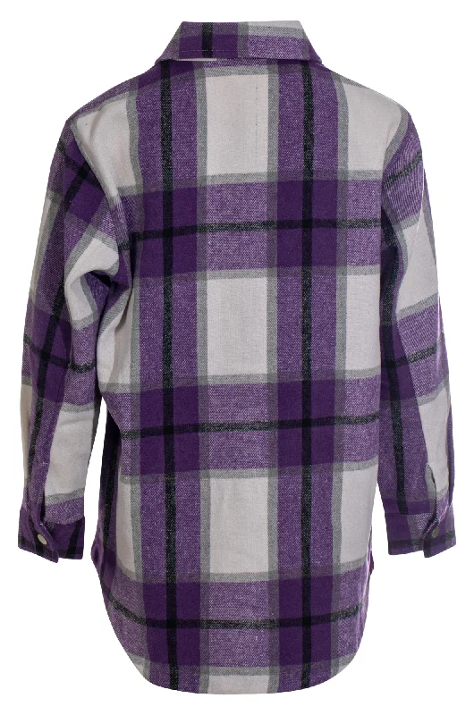 Brushed Checks Jacket | PURPLE CHECK | 6032ZZ