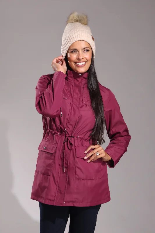 Zip & dome front Jacket | RASPBERRY | 2452ZZ