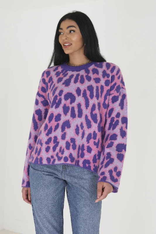 Jersey - Knitwear | Pink/Lilac Animal | BZZ012