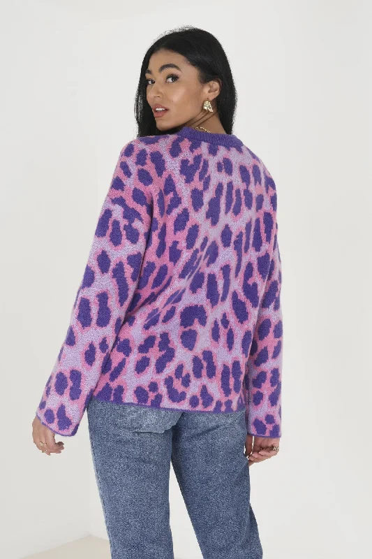 Jersey - Knitwear | Pink/Lilac Animal | BZZ012