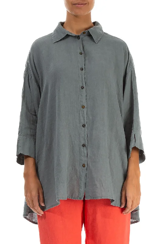 Loose Sage Linen Shirt