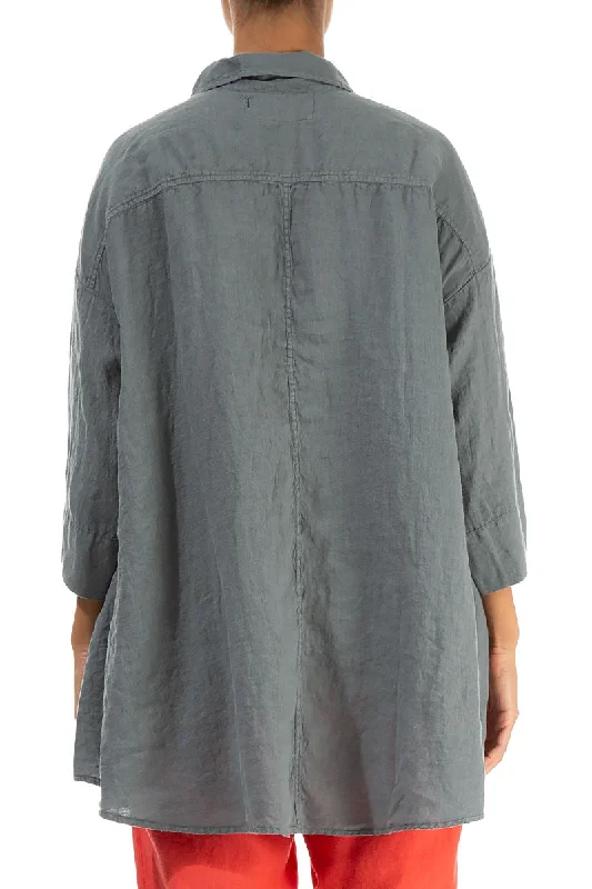 Loose Sage Linen Shirt