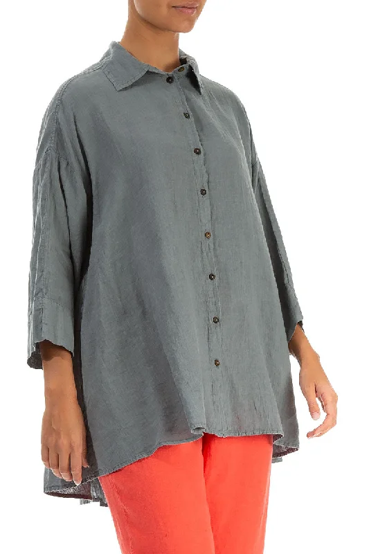 Loose Sage Linen Shirt