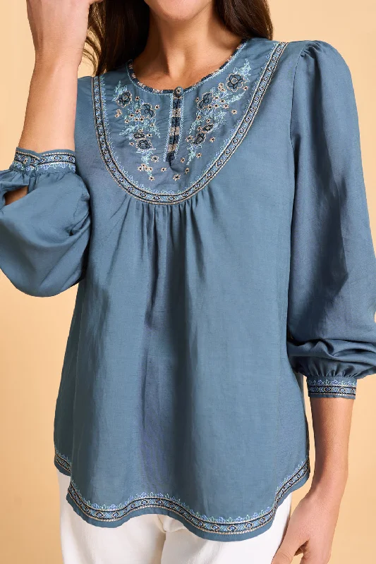 Embroidered Swing Blouse