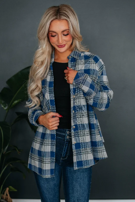 Mariani Flannel - Royal Blue Mix