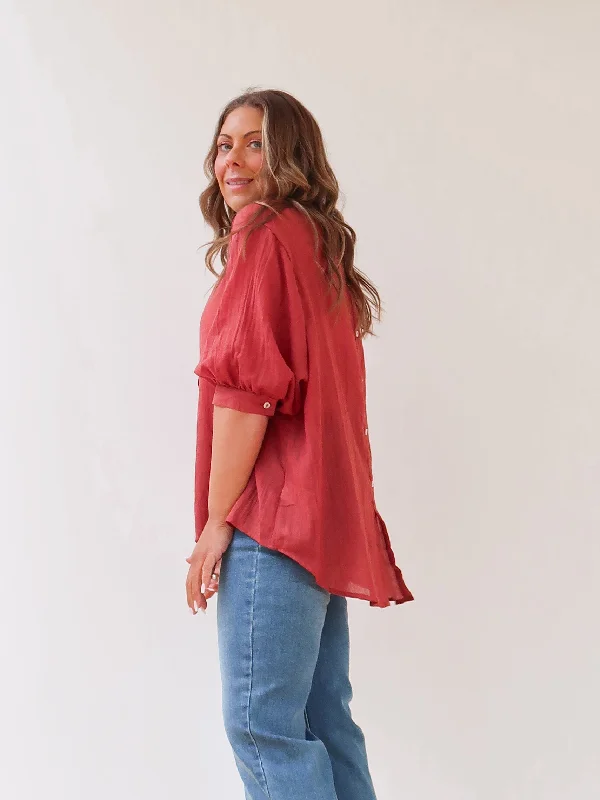 Mimi Blouse - Rust