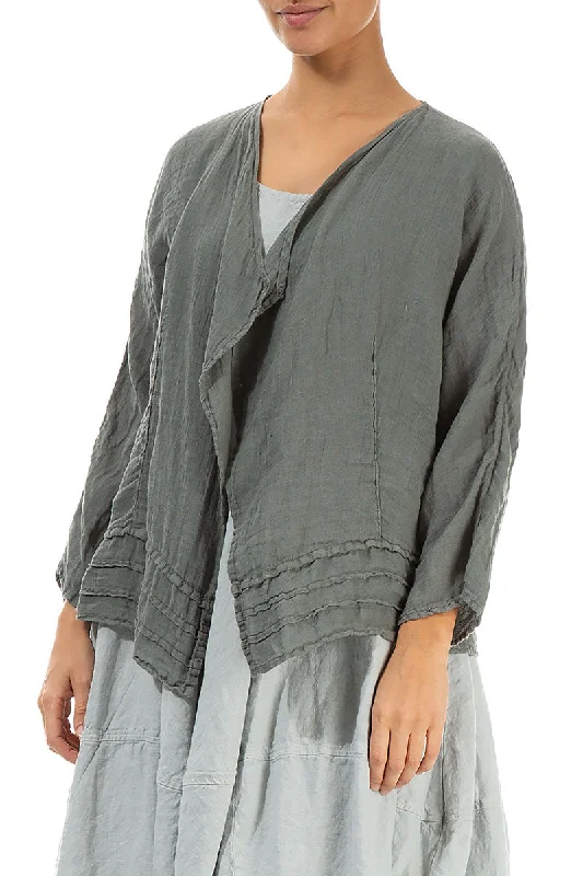 Open Sage Gauze Linen Jacket