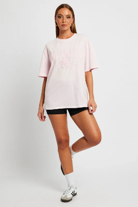 Pink Graphic Tee Short Sleeve