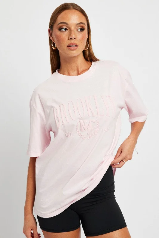 Pink Graphic Tee Short Sleeve