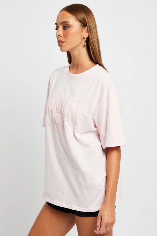 Pink Graphic Tee Short Sleeve