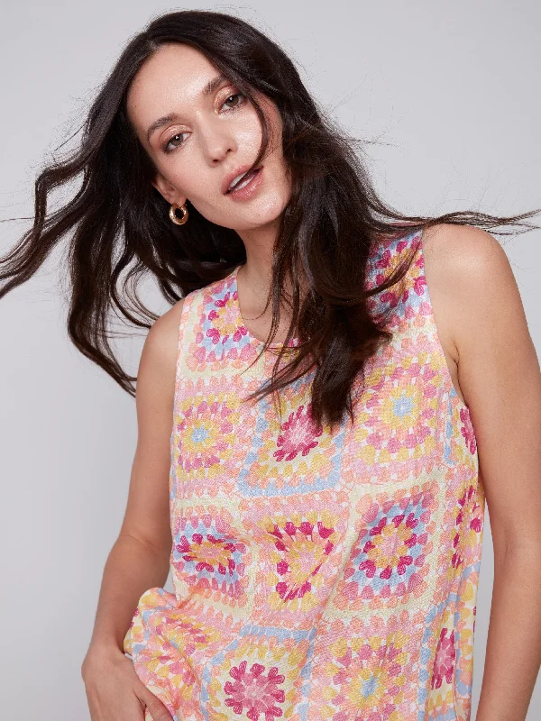 Printed Sleeveless Top - Festival