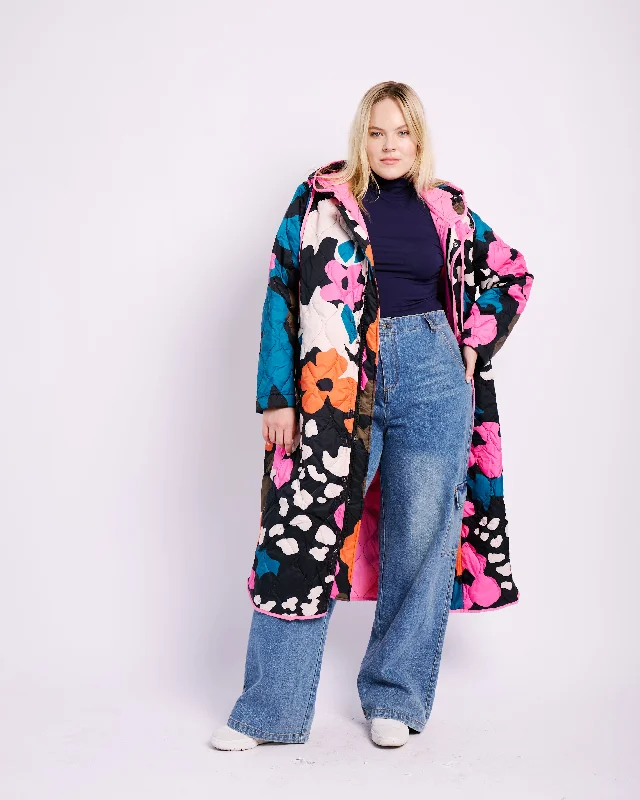 Quilted Puffer in Abstract Floral