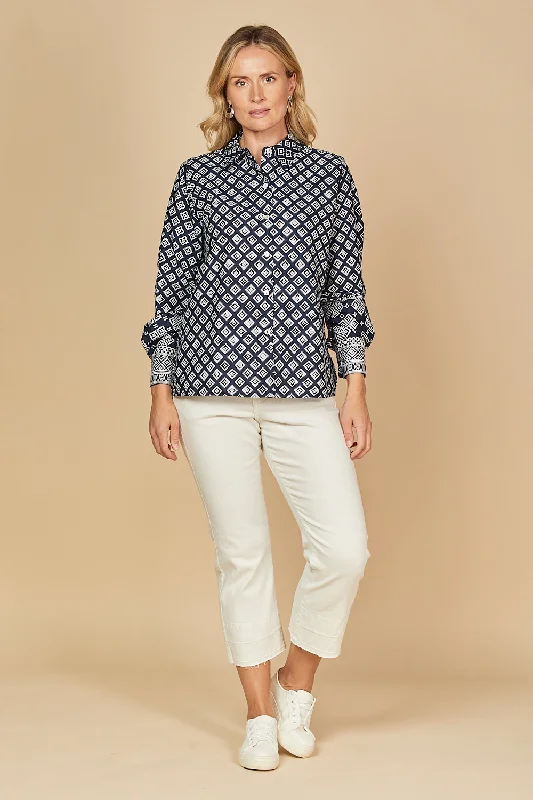 Sam Shirt in Navy Iris