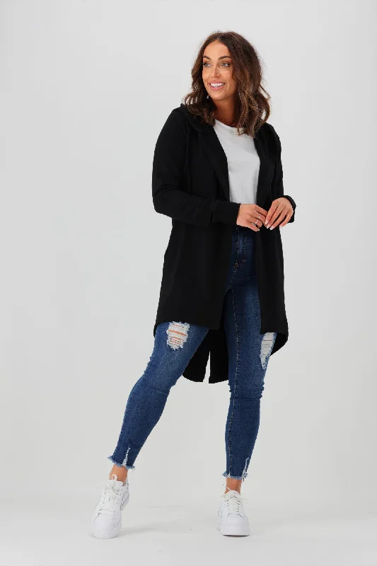 Silent Theory Ashleigh Hooded Cardigan Black